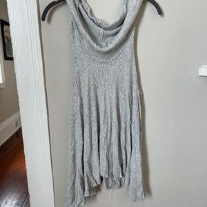 Free People Grey Tank Top with Scoop Neck